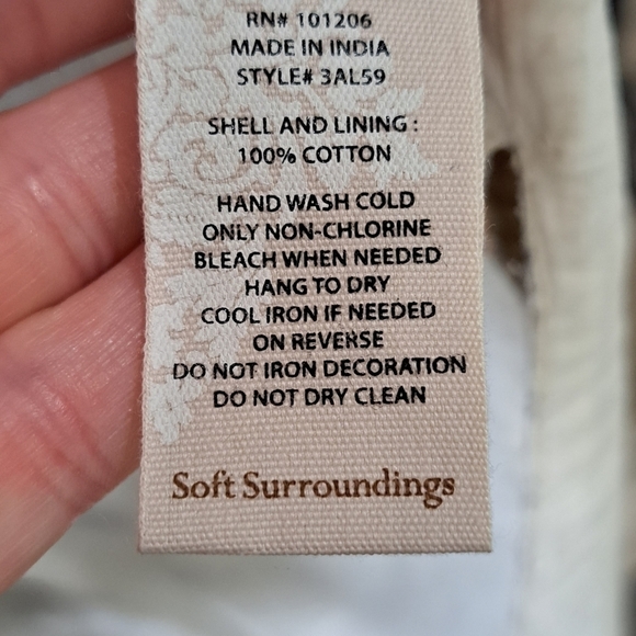 Soft Surroundings Alhambra Long Vest Beaded Geometric Pattern Festival Size  PSM - Picture 6 of 12